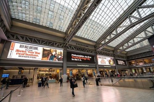 Visit Philadelphia takes over New York City’s Moynihan Train Hall with “Come for Philadelphia. Stay for Philly.” ads